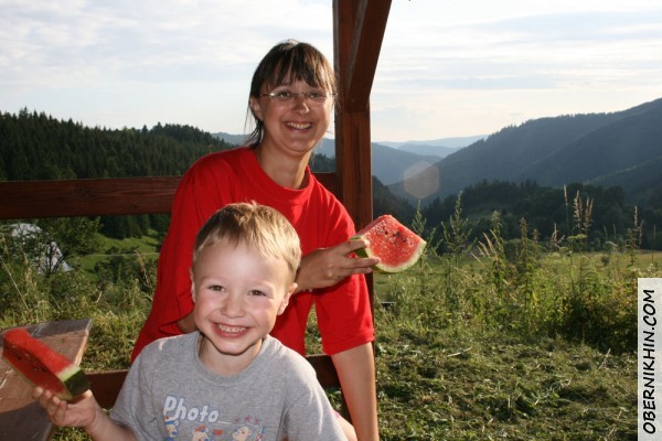 Поедание арбуза в Татрах! Поедание арбуза в Татрах!