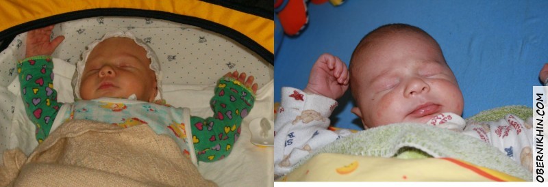 Найдите отличия :) Слева - Саша, справа - Петя