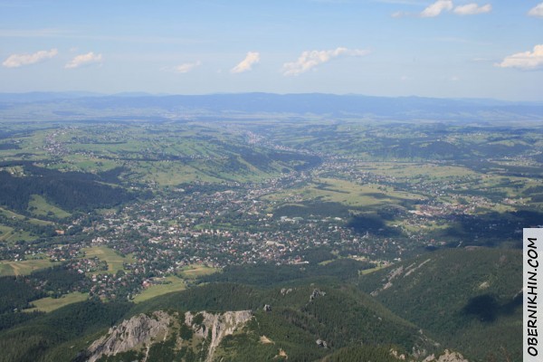 Вид на Закопане с горы Вид на Закопане с горы