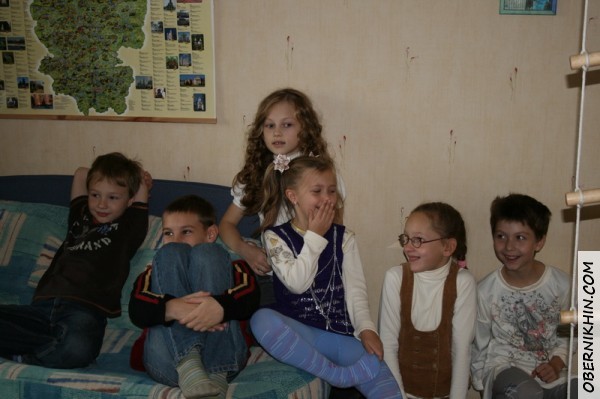 Девочки немного испугались...